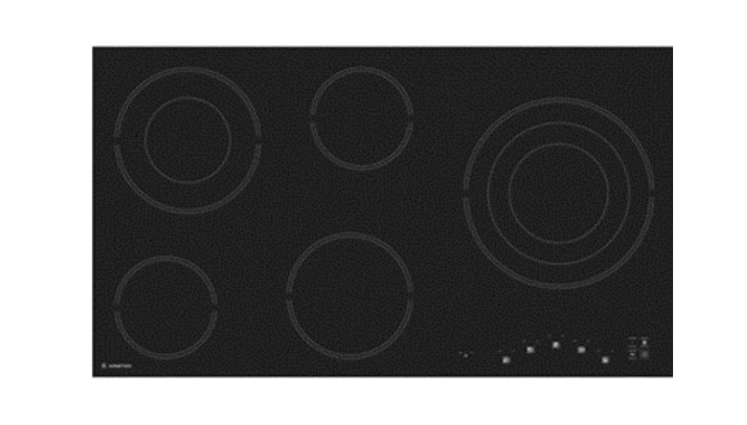90 cm Built-in Electric Hob 5 ‎Over-Heating Temperature Protection, Kanger Glass Ceramic, 8900 Watts, Touch Control, Hi-Light Heating Elements, Touch Control, 1-Year Warranty-HR9020B
