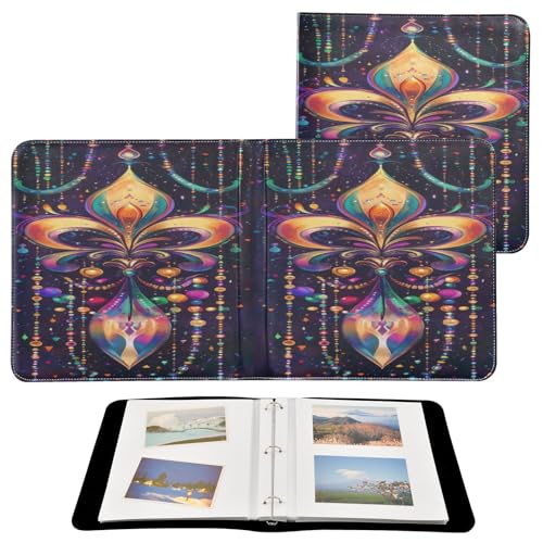 Álbum de fotos autodhesivo DIY Scrapbook Mardi Gras Fleur De Lis Carnival 3 anillas 40 páginas 8x10 para recuerdos miniatura 2