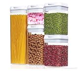 ✅5 tamaños: hay 5 tanques de almacenamiento sellados en total. Los tamaños son 1 0.5L, dos 0.8L, uno 1.2L y uno 1.9L. Puedes elegir el tamaño de la lata según los diferentes alimentos.