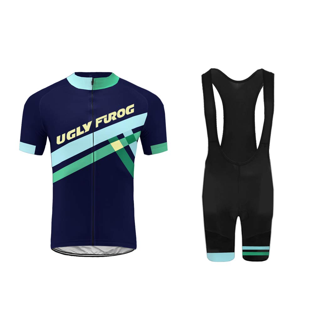 UGLY FROGMen's Shorts Bib and Jersey Cycling Kits Set Road Bike MTB Downhill Jersey Outdoor Riding Sportswear