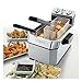 Waring Commercial WDF1000 Heavy Duty 10 lb. Single Basket Deep Fryer , Includes 3 Fry Baskets & Night-Cover-1800W, 120V, 5-15 Plug,Silver