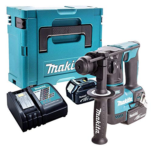 Makita DHR171Z 18V Brushless SDS+ Hammer Drill with 2 x 5.0Ah Batteries, Charger & Case