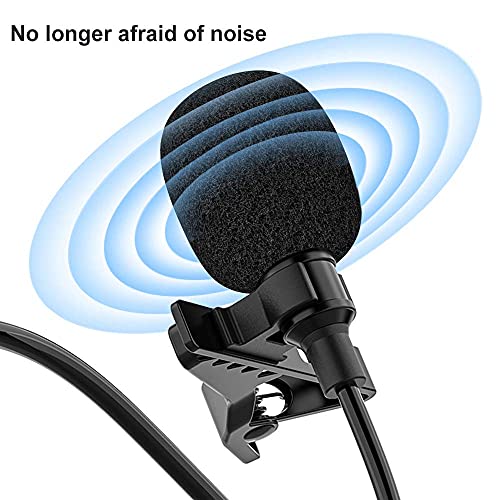 Microphone Professional For Iphone Lavalier Lapel Omnidirectional Condenser Mic Phone Audio Video Recording Easy Clip-On Lavalier Mic For Facebook Youtube Interview Tiktok For Iphone/Ipad/Ipod(9.8Ft) #TOP2