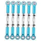 Alasum 6個アルウム製ターンバックルロッドリンケージ ステアリングロッド カー用 交換パーツ 精密加工 可能 トラック バギー対応