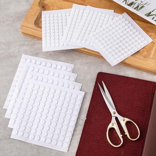 Joez Wonderful 6 Sheets Foam Adhesive Dots, 600 Pcs Total Sticky Double Sided Adhesive Foam, 3D Mini Foam Stickers for Art Crafts, Glue Dots for Scrapbooking, 2 Sizes (0.31in/8mm, 0.39in/10mm)