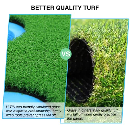 Hitik Putting Green – Golf Putting Mat With 2 Golf Putters + 1 Portable Bag + 6 Golf Balls + 12 Hole Covers, Golf Pong Putting Game, Golf Game Set For Indoor And Outdoor Party Game Use #TOP5
