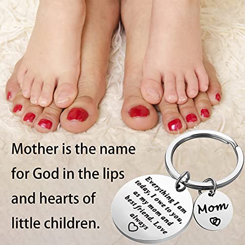 Gaoikerr Mother Day Keychain,Mom Birthday Gifts From Daughter Keychain-As My Mom And Best Friend,Love Always #TOP3
