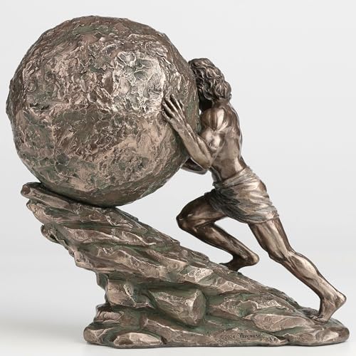 Estatua Sisyphus 17 cm Bronce Resina miniatura 4