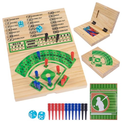 Juego de Mesa de Béisbol de Madera tamaño Viaje miniatura 1