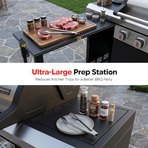 Image of Brand-Man Propane Gas Grill Island Outdoor Kitchen & Storage Cabinets
