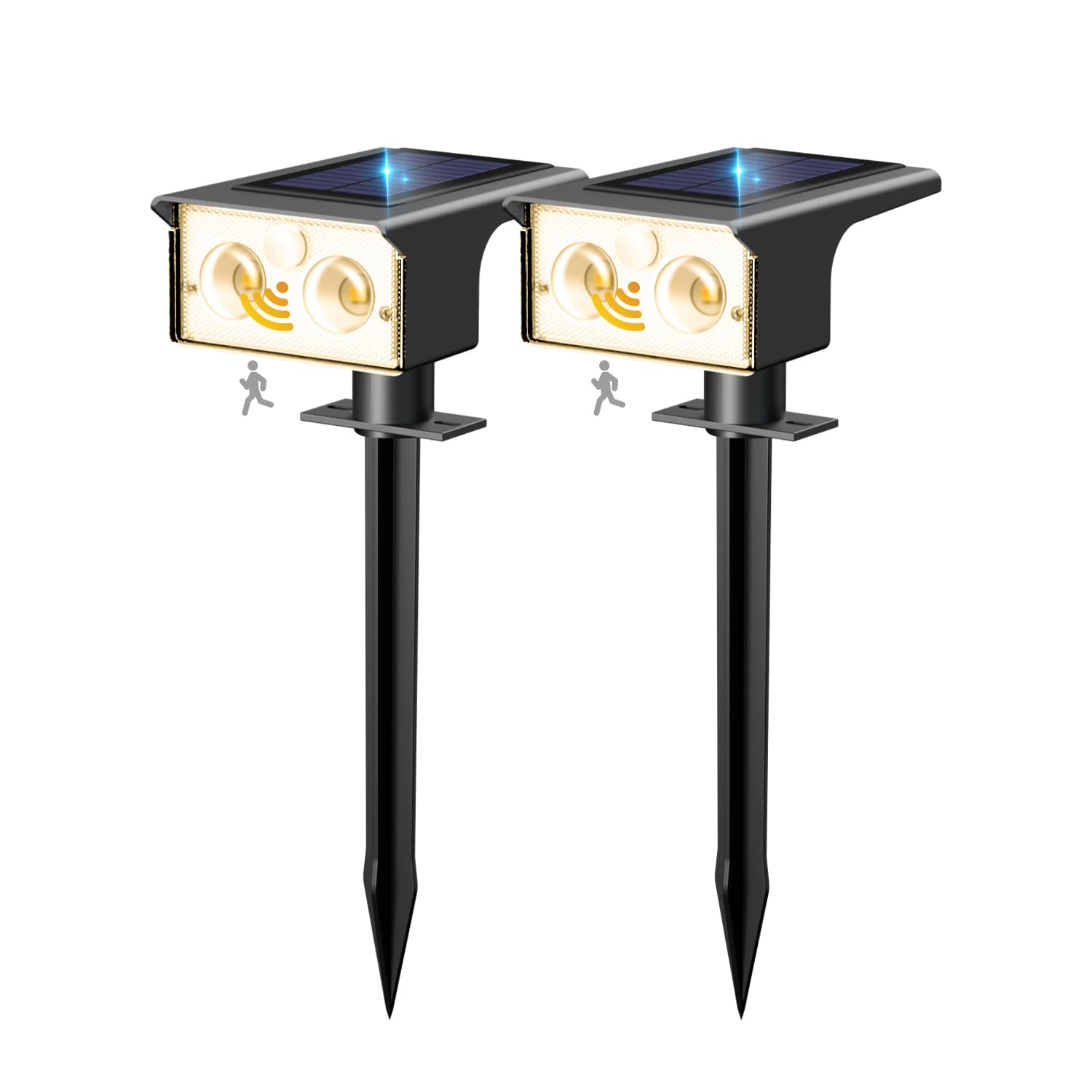 btfarm Solarlampen für Außen mit Bewegungsmelder, 3 Modi Solarstrahler für Außen Garten IP65 Wasserdicht Led Solar Strahler, Solarleuchten Aussen für Eingang Terrasse Treppe