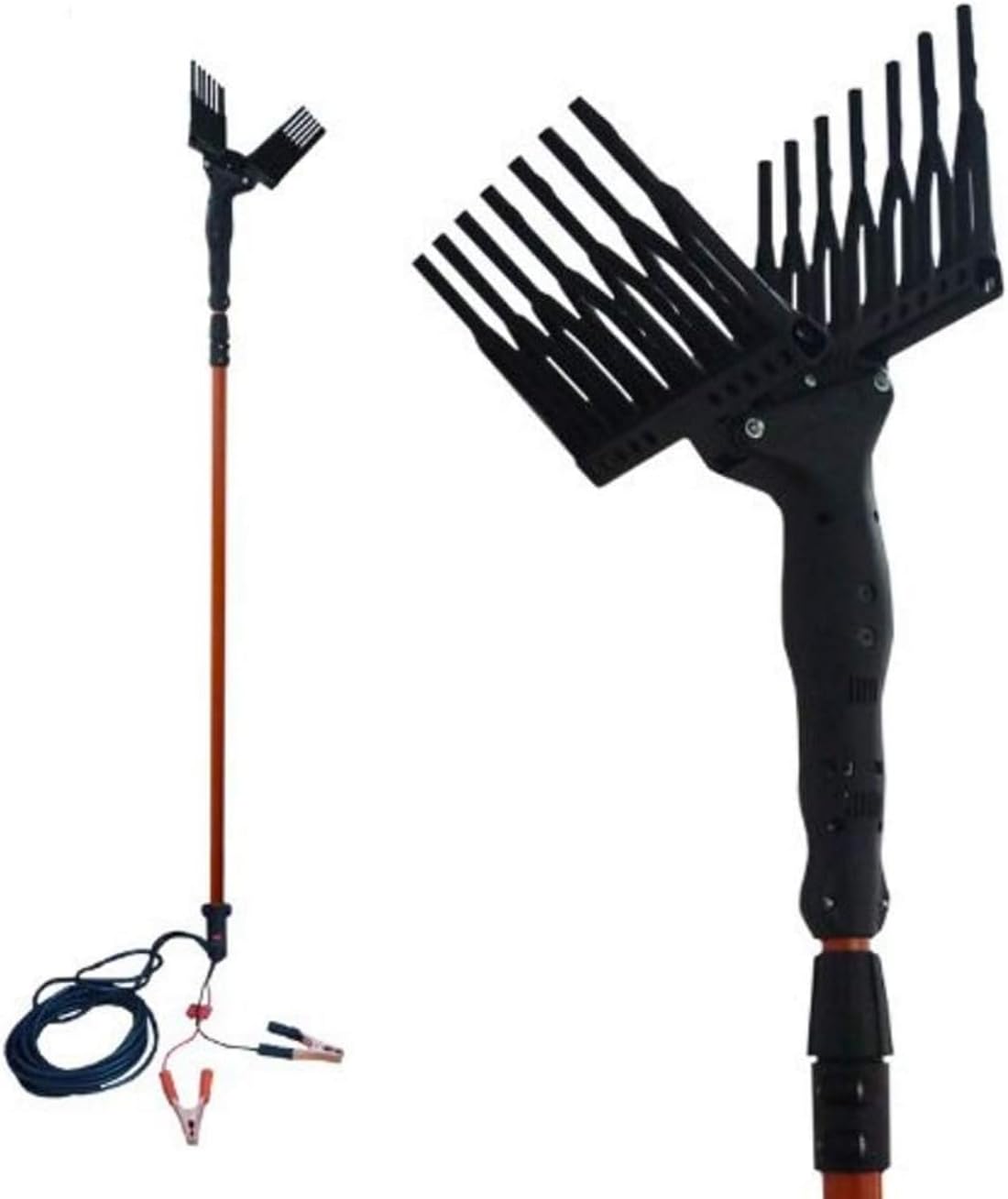 GrecoShop Abbacchiatore Scuotiolive Elettrico Telescopico 12V 400W+Cavo e Morsetti, Fino a 1000 battiti/min, Leggero Ergonomico, Asta allungabile rende Macchina 3mt, Raccolta Olive rapida senza fatica