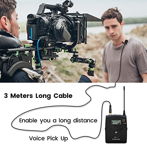 Me 2 Microphone Lavalier Mic Replacement For Sennheiser Ew100 Ew300 Ew500 Sk100 Sk300 Sk500 Ek100 Ek300 Ek500 Ew112P G4 G32 G2 G1 Wireless Audio Bodypack Transmitter, 3.5Mm 10Ft #TOP3