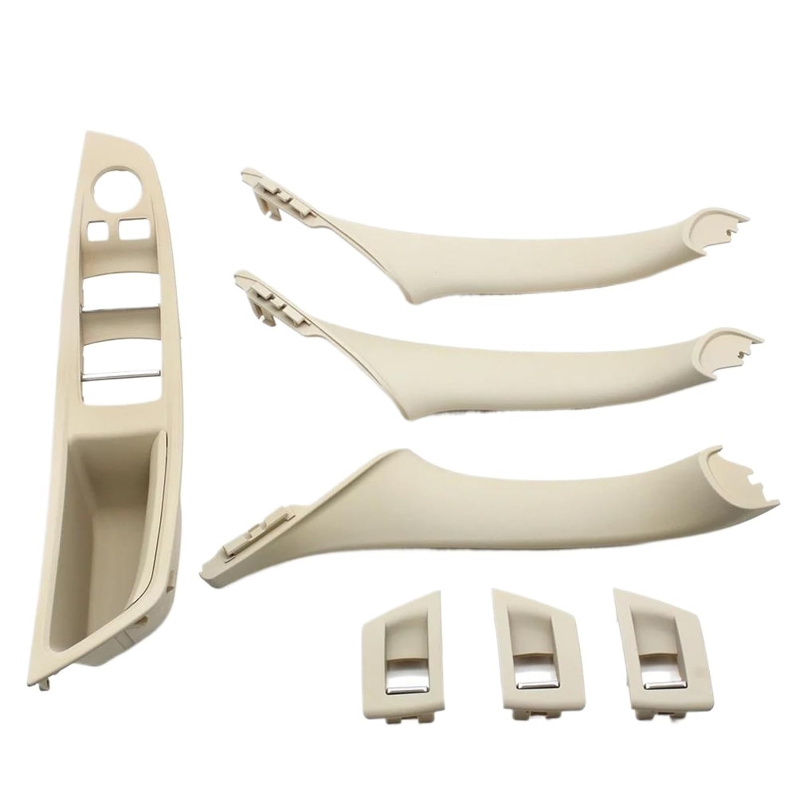 LVXVMOZEOK Interior Door Handle Armrest for 5 Series for F10 for F11 for F18 for 520i for 523i for 525i for 528i for 535i 7pcs Set LHD Interior Door Handle(Model A Oyster)
