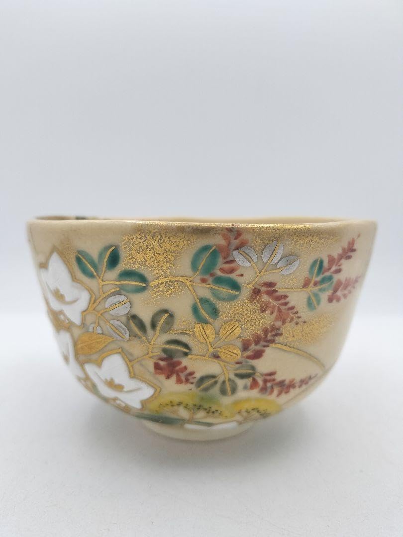 茶道具 古余呂技窯 川瀬竹春作 緑地金彩 六角蓋置 共布共箱 Z 8907