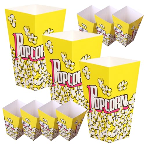 Beaupretty 100pcs Popcorn Favor Boxes Movie Night Snack Containers Striped Holders for Parties Birthdays Festivals for Popcorn Candy Biscuits Convenient Snack Packaging