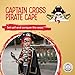 Liontouch - Pirate Cape - Captain Cross | for Boys & Girls Aged 3-8 Years - One Size Fits All | Pretend Play Dress Up & Costume Accessory | for Kids & Toddlers Sailing The Caribbeans