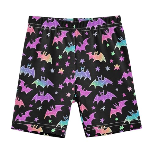 Sletend Colorful Bat Girls’ Comfy Lined Shorts Lightweight & Skin-Friendly Cotton for All-Day Comfort Ideal for Travel Beach or Home Lounging Toddler Sizes