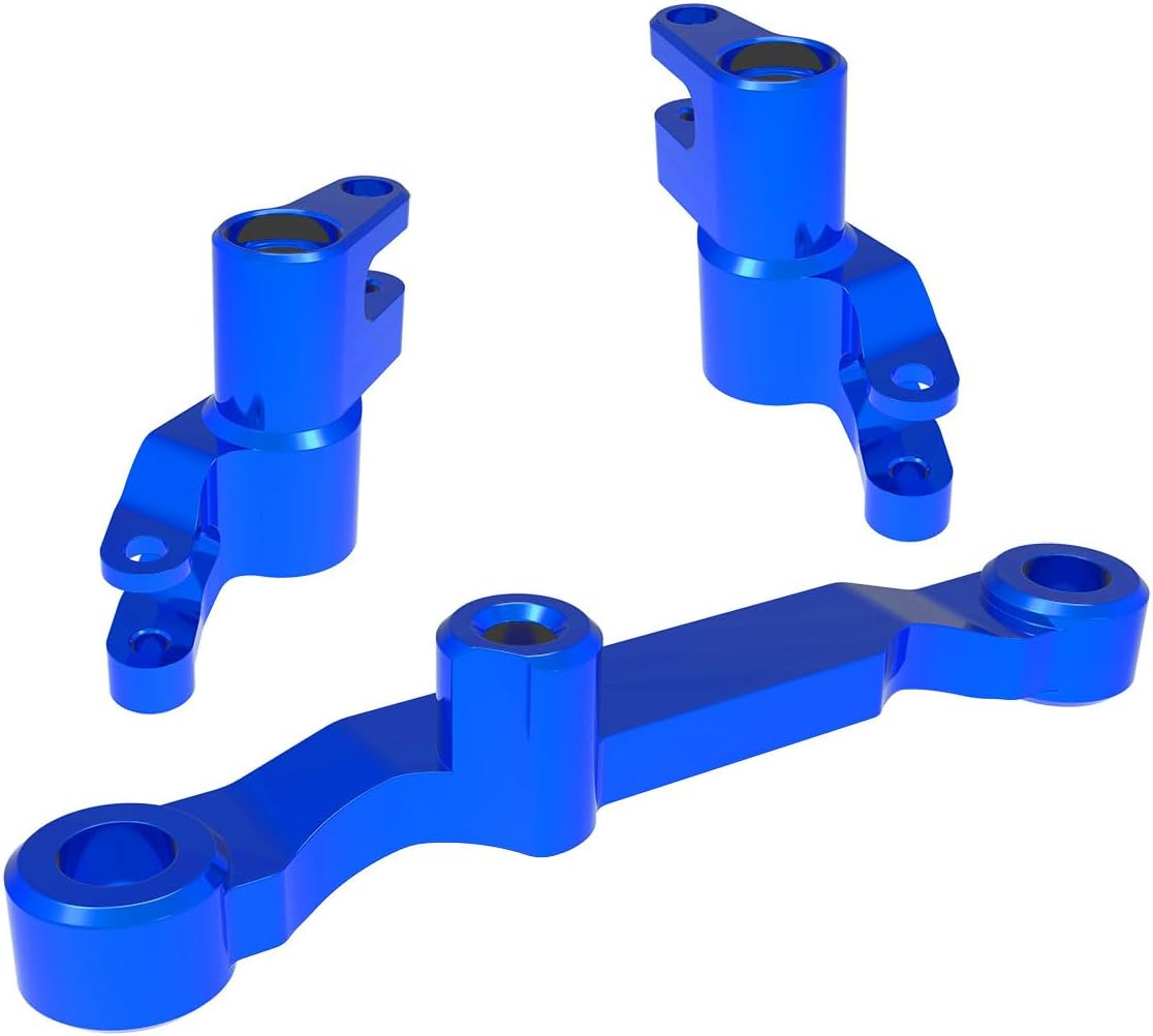 Traxxas 10743-BLUE - Mini Maxx Aluminum Bellcrank Steering Assembly, Blue