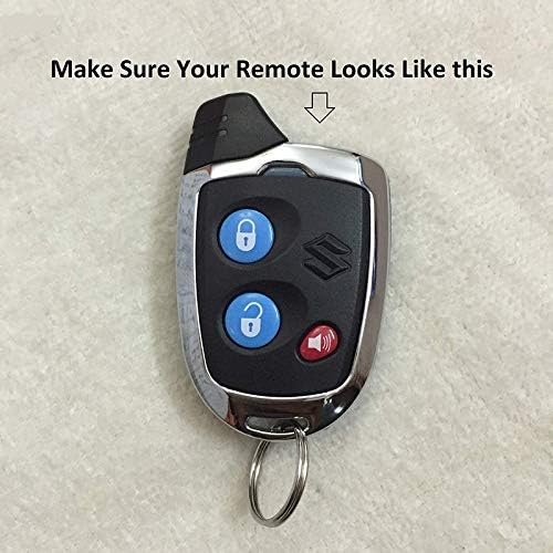 Image of BKN Luxury Metal Soft Car Key Shell with Keychain & Full Protection Key Cover Compatible with Maruti Suzuki 3 Button Nippon | Ritz Smart Remote Shell (3 Button Smart Key)