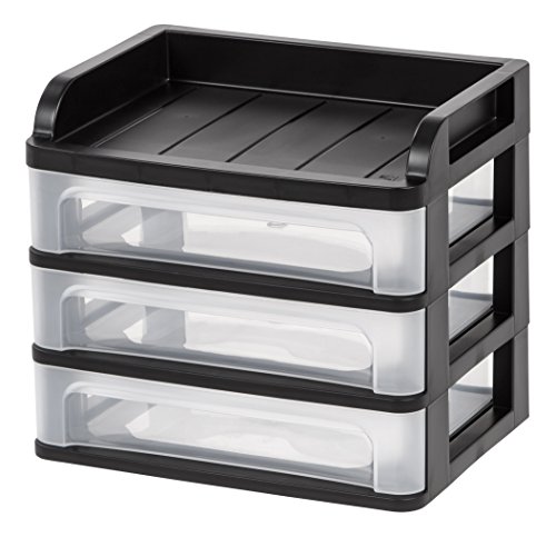 IRIS Small Desktop Drawer System, 1 Pack, Black
