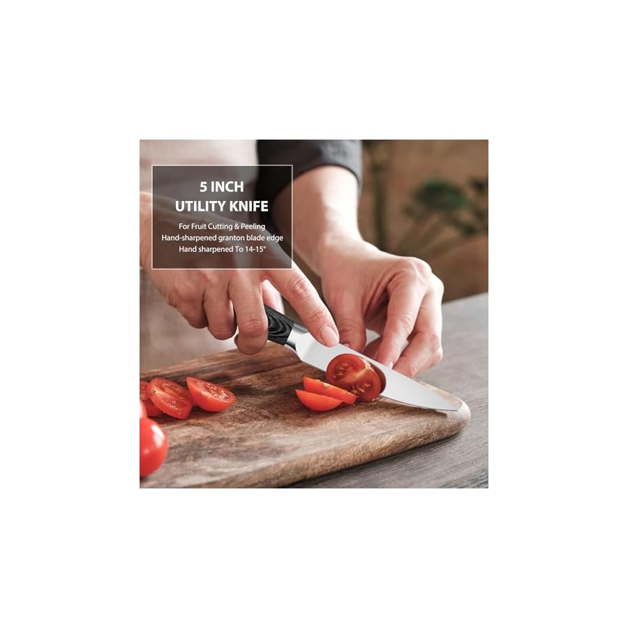 MOSFiATA-3pcs-Kitchen-Knife-Set-Sharp-Chef-Knife-High-Carbon-German-EN14116-Stainless-Steel-Santoku-Cooking-Knife-Fruit-Paring-Knife-Kitchen-Chopping-Knives-Set-with-Wooden-Handle-and-Gift-Box MOSFiATA 3pcs Kitchen Knife Set, Sharp Chef Knife High Carbon German EN1.4116 Stainless Steel Santoku Cooking Knife, Fruit Paring Knife Kitchen Chopping Knives Set with Wooden Handle and Gift Box