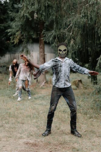 Halloween Mask Light Skeleton Full Face Hockey Costume Adult Outfit Scary Spooky Horror Party Fancy Dress Cosplay For Men Women (HM29) - Image 4
