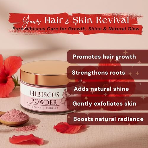 Image of LUSHR Hibiscus Powder For Face Pack - 25 g (100% Hibiscus Powder)