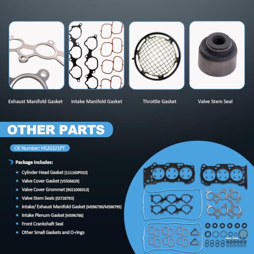 Image of AUCERAMIC HS26321PT Head Gasket Kit for Toyota Sienna 2007-2016, Camry 2007-2017, Highlander 2008-2016, Lexus RX350 2007-2015, ES350 2007-2018 3.5L V6 DOHC