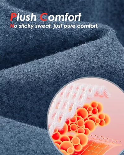 Boladeci Men's Quarter Zip Pullover Premium Fleece Lined Heather Long Sleeve Golf Shirts Midweight 1/4 Half Zip Sweatshirts