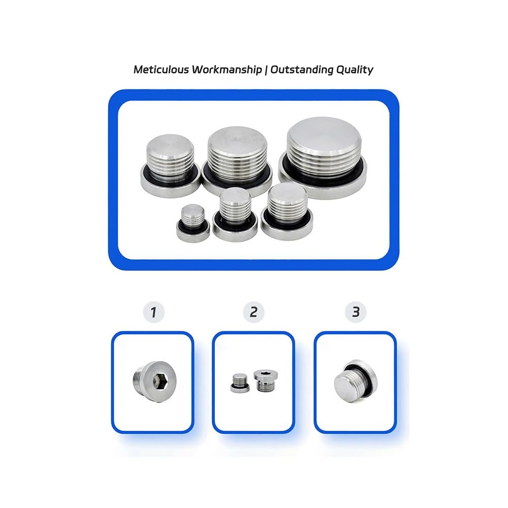 Tapón Macho De Acero Inoxidable 304, Rosca Estándar Británica, Casquillo Hexagonal, Brida Y Sello ED, Alta Temperatura For Sistemas De Agua Y Aceite(2")