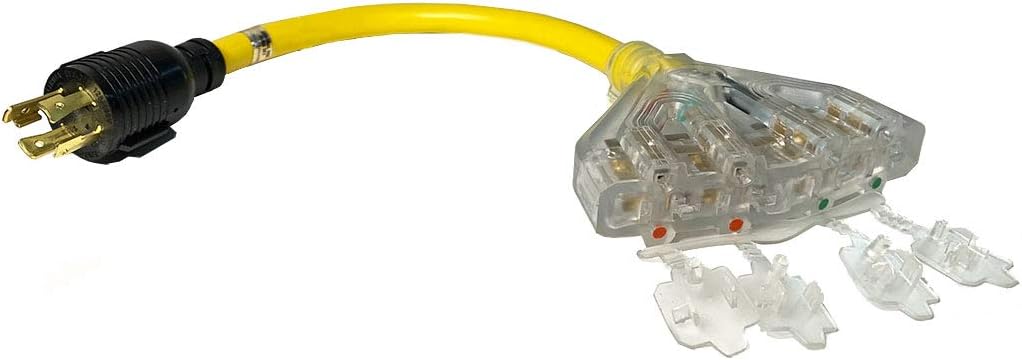 Blасk Frіdау Sаlе 2022 Kutatek 1.5Ft L14-30P to Four 5-20R, 4 Prong Generator Distribution Extension Power Cord, 30 Amp 125/250V 7500 Watts, 10 Gauge SJTW Cable Blасk Frіdау Sаlе 2022 Kutatek 1.5Ft L14-30P to Four 5-20R, 4 Prong Generator Distribution Extension Power Cord, 30 Amp 125/250V 7500 Watts, 10 Gauge SJTW Cable