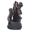 Boy and Girl Outdoor Water Fountain - Garden Fountain with Soothing Sound for Patio, Lawn, Porch, and Garden Decor by Pure Garden (Antique Bronze)