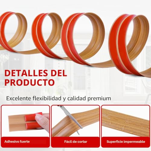 Protector esquinas pared autoadhesivo flexible de 12 metros lavable 4