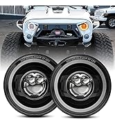 COWONE 7 Inch Round LED Headlights With DRL Amber Turn Signal Compatible With Jeep Wrangler JK JK...