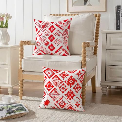 Housse coussin 60x60cm velours rouge de qualité supérieure double face - 4