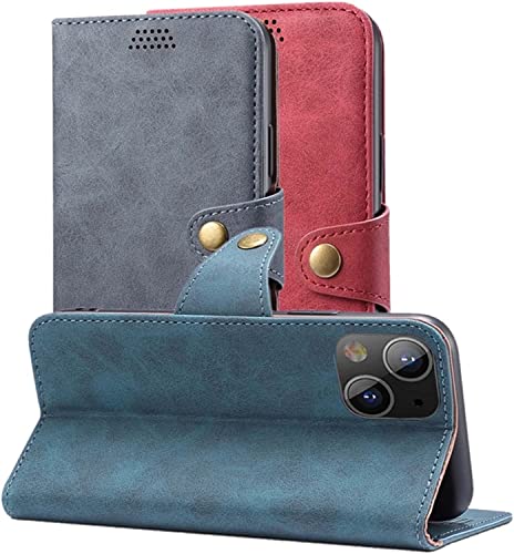 Étui portefeuille iPhone 14 clapet aimanté housse cuir synthétique marron - 6