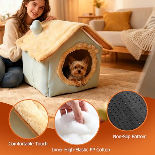 Maison pour chats d'intérieur PETCUTE lit lavable avec coussin - 5