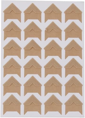 EXCEART Photo Corners Self Adhesive Black Photo Corners for Scrapbooking Stickers 10Sheets