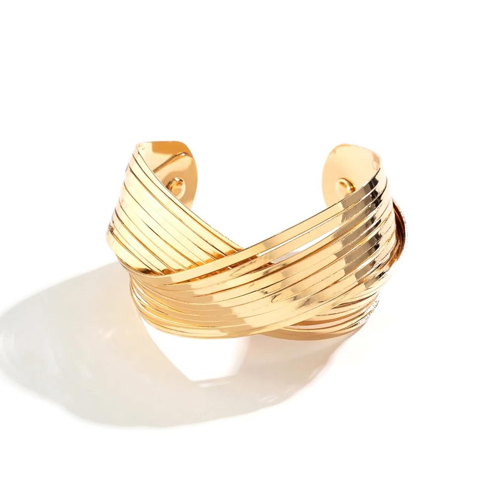 Gold Plated Latest Stylish Kada Bangle Cuff Bracelet for Women & Girls (16195b)