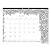 Blueline 2017 Academic Monthly Coloring Desk Pad, Botanica, August to July, 22 x 17" (CA2917311-17)