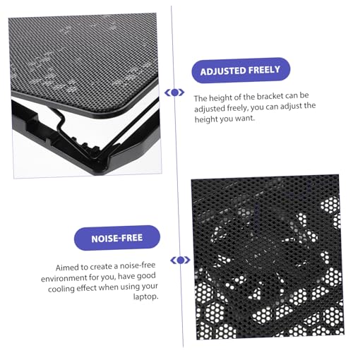 Base de enfriamiento ajustable para laptop con ventiladores silenciosos miniatura 4