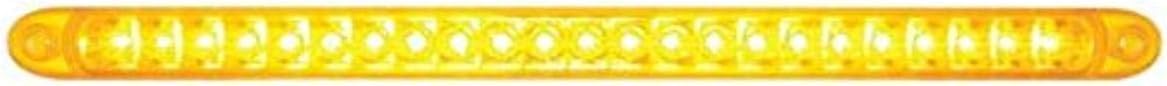 United Pacific 37089B 23 SMD LED 17 1/4" Stop/Turn/Tail & Park/Turn/Clearance Light Bar W/Reflector - Amber LED/Amber Lens