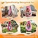 Swing Stand Frame with Sensory Swing Pod Chair, Heavy-Duty X-Frame Sensory Swing Stand for Kids, Indoor & Outdoor Autism Sensory Hammock with Stand 330LBS Capacity for Home Backyard Park （Pink）