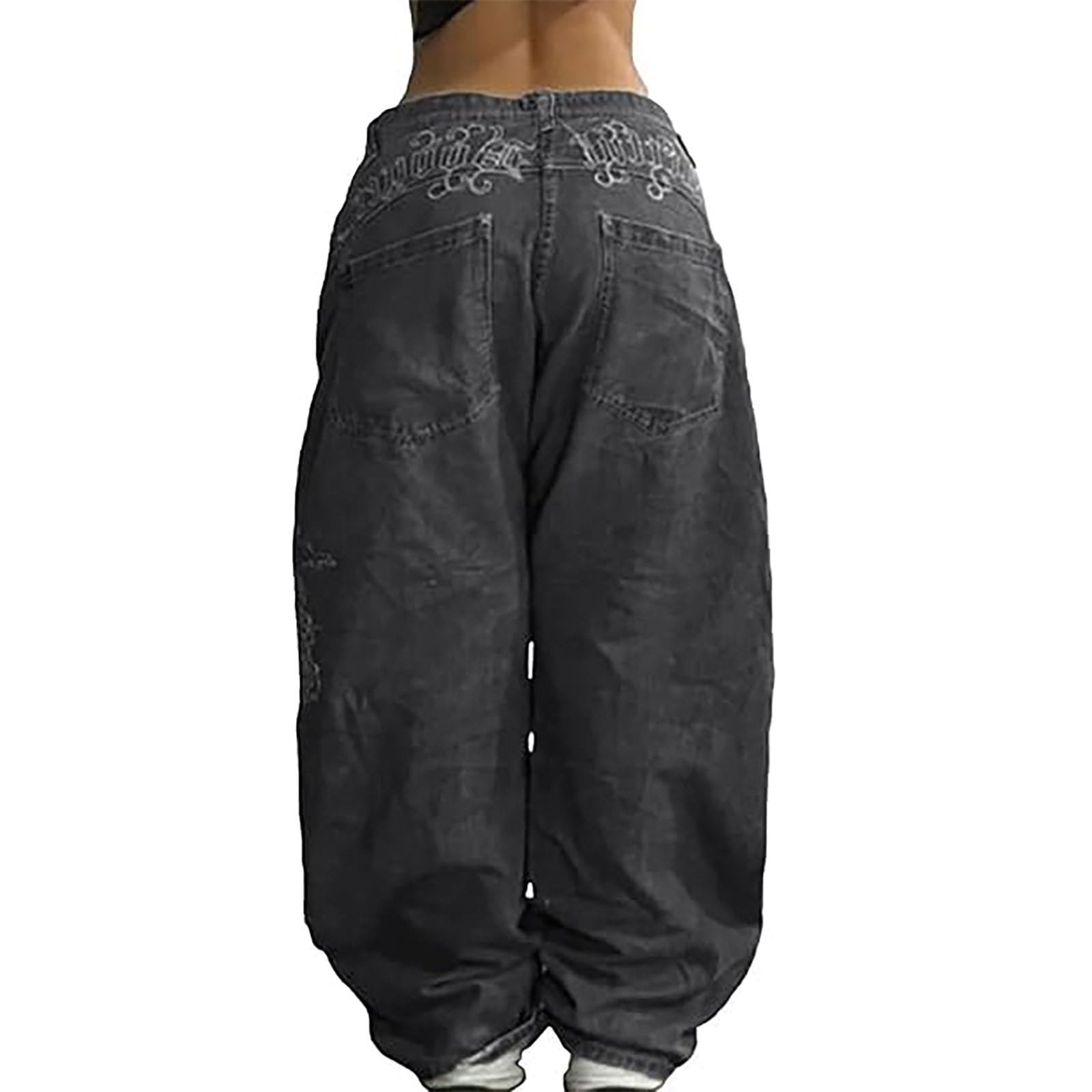 Pantalon Cargo Baggy Femme Hip-Hop Jambes Larges Streetwear Pantalons De Jogging Ample Multi-Poche Décontracté Taille Elastique avec Cordon De Serrage Pantalon De Survêtement Amincissant Y2k