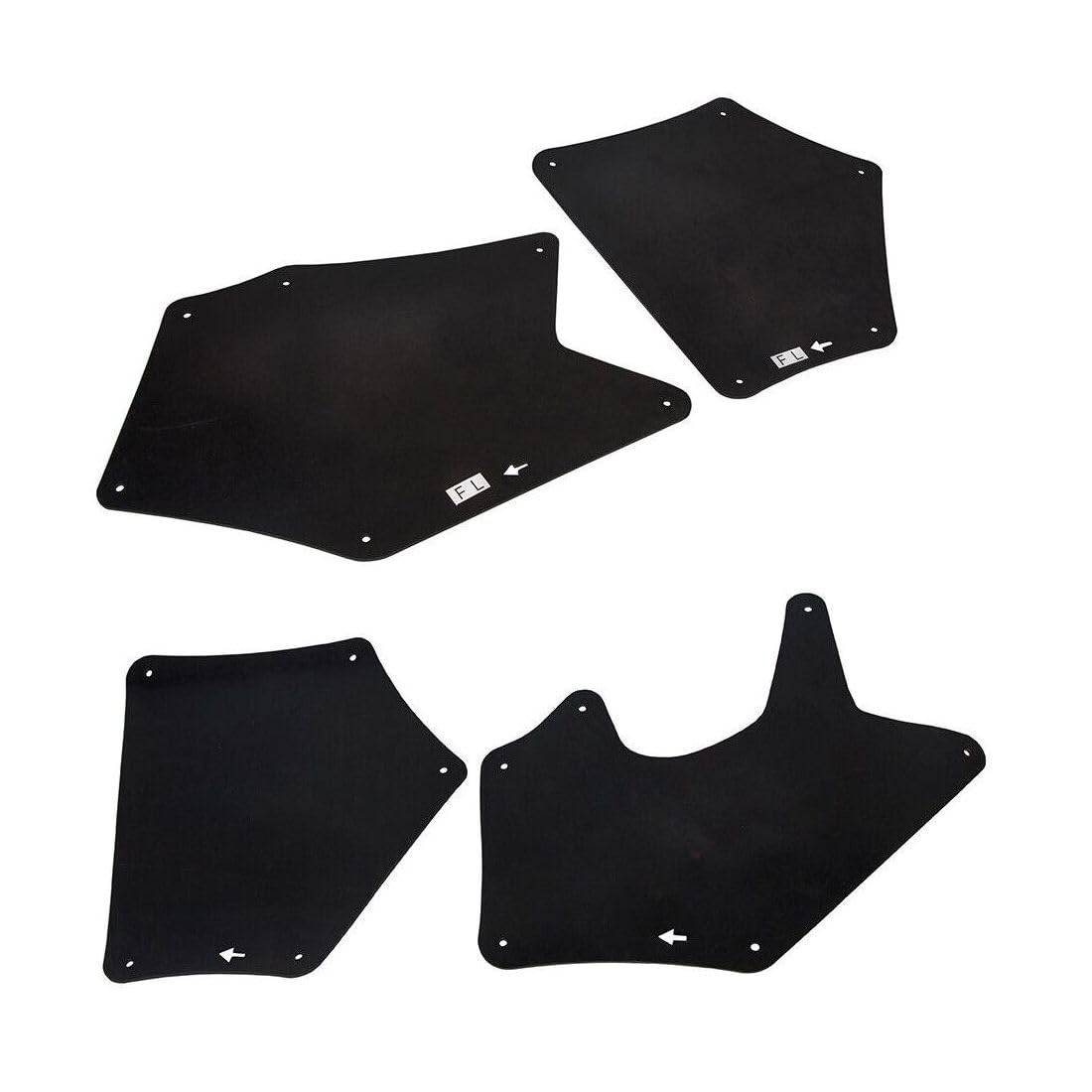 Splash Shield & Wheel Liner Apron Guard Left Right Front Rear Strong Quality Rubber for Toyota for Sequoia 2007-2020 for Tundra 2007-2020 Black 537370C030 537360C030 801-2107 53737-0C030