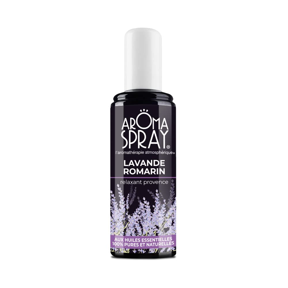 AROMASPRAY® - Spray d'Ambiance - Aromathérapie - Lavande Romarin - Relaxant Provence - Huiles Essentielles 100% pures et naturelles - 100 ml
