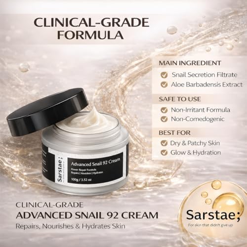 Image of Advanced Snail 92 All In One Cream for Glass Skin | For Glowing & Hydrated Skin | Day + Night Regimen | 100 g