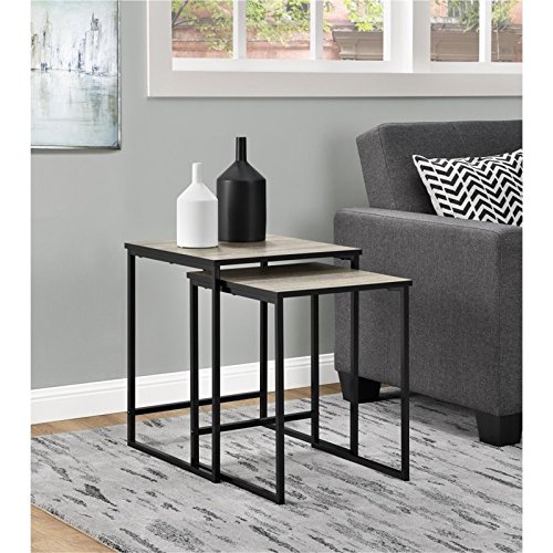 Ameriwood Home Stewart Nesting Tables, Weathered Oak #TOP1
