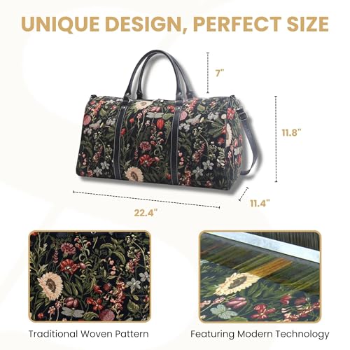 Signare Tapestry Large Duffel Bag, Ladies Overnight Weekender, Carryon Gym Sports Duffle, Travel Bags for Teens, Girls & Women3